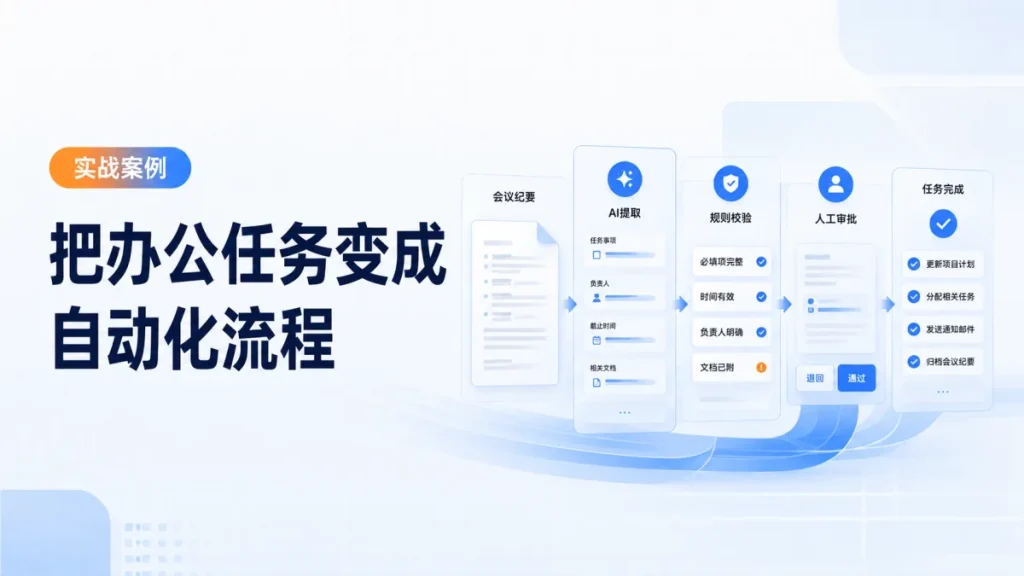 办公任务自动化与人工确认流程